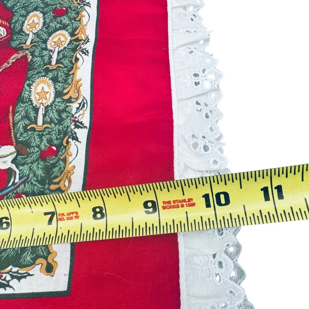 Vintage The Legend of Santa Claus Fabric Soft Book Eyelet Lace Trim Christmas